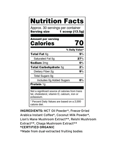 Café de Hongo Cognitivo Orgánico Terrasoul 404.3 g - 30 Porciones