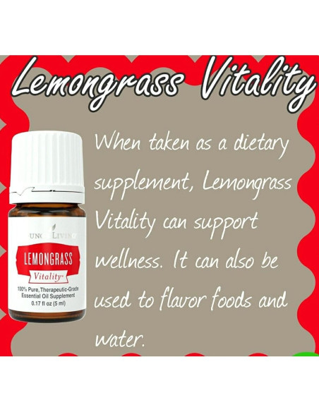 Aceite Esencial Young Living Vitalidad de Hierba Limón 5 ml - Sabor Culinario y Digestivo