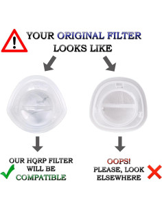 Filtro HQRP 2 Paquetes para Aspiradoras Black+Decker HNV 2