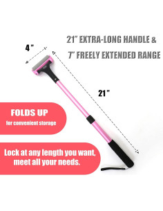 Aplicador de Loción EASACE Telescópico Rosa 54.61 cm con Rodillos 2