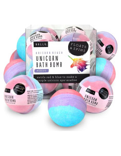 Bomba de Baño Hallu Unicorn 140g - Mango, Durazno y Vainilla, 8 Pzas