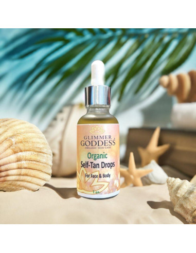 Gotas de Bronceado Orgánico Glimmer Goddess 30 ml - Brillo Natural