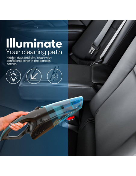 Aspiradora de Mano Inalámbrica Ambrint VACUM-X1 13000PA Aspiradora de Mano Inalámbrica Ambrint VACUM-X1 13000PA