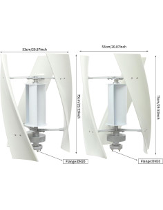 Generador Turbina Eólica Vertical 12V 100W DRRSBRP 2