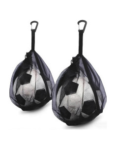 2 Bolsas de Malla LHWINYI para Balones de Deportes - Negro