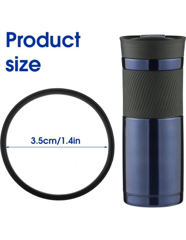 4 Piezas Reemplazo Tapa de Goma Contigo 16oz y 20oz Negro