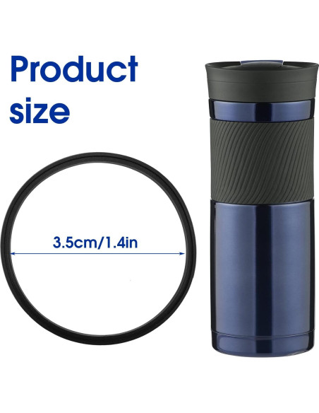 4 Piezas Reemplazo Tapa de Goma Contigo 16oz y 20oz Negro