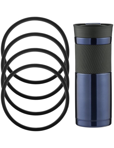 4 Piezas Reemplazo Tapa de Goma Contigo 16oz y 20oz Negro
