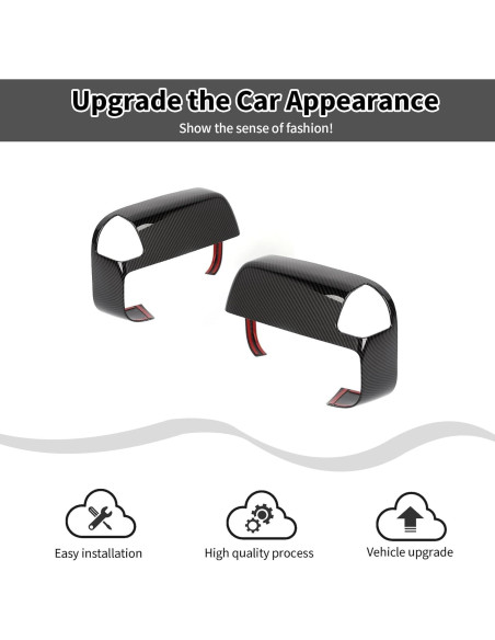 Cubierta de Espejo Retrovisor Dodge RAM 2018-2025 HTHE ABS Carbono