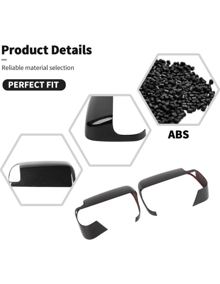 Cubierta de Espejo Retrovisor Dodge RAM 2018-2025 HTHE ABS Carbono