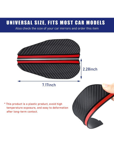 2 Protectores de Lluvia para Espejos Laterales Ohleats - Fibra de Carbono