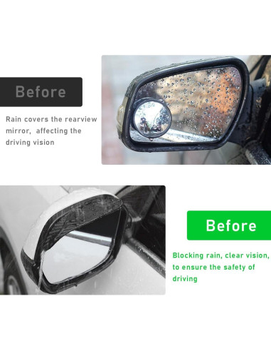 2 Protectores de Lluvia para Espejos Laterales Ohleats - Fibra de Carbono