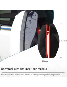 Protector de Lluvia para Espejo de Auto Dickno 2 PCS Negro 2
