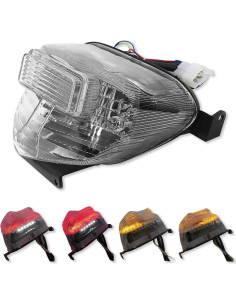 Luz Trasera LED HTTMT Clara con Señales para Suzuki GSX-R 2000-2003 2