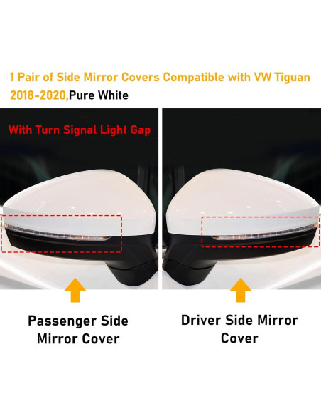 Cubierta de Espejo Lateral APESER para Volkswagen Tiguan 2018-2020
