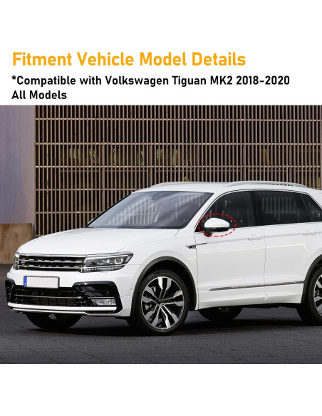 Cubierta de Espejo Lateral APESER para Volkswagen Tiguan 2018-2020