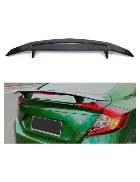Spoiler Trasero KUAFU con Luz de Freno LED para Honda Civic 2016-2021