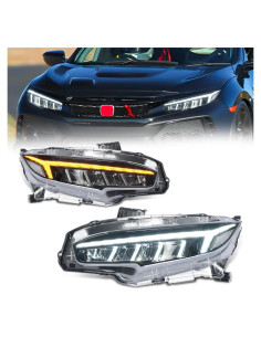 Conjunto de Faros Archaic para Honda Civic 10 Gen 2016-2021