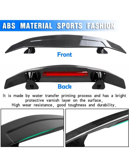 Spoiler Trasero Universal Evargc 116.8 cm ABS Negro Brillante