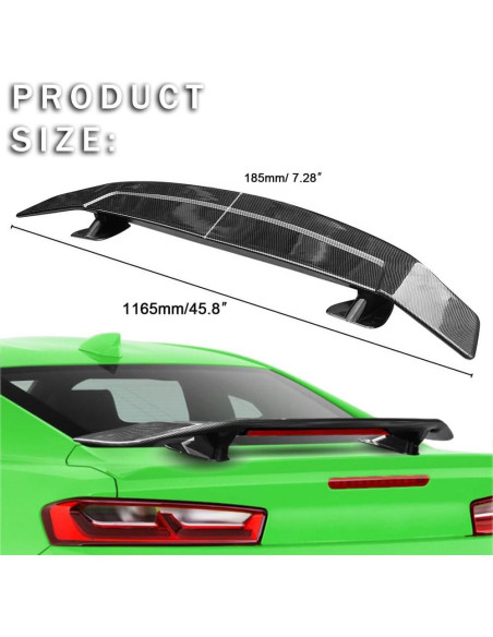 Spoiler Trasero Universal Evargc 116.8 cm ABS Negro Brillante