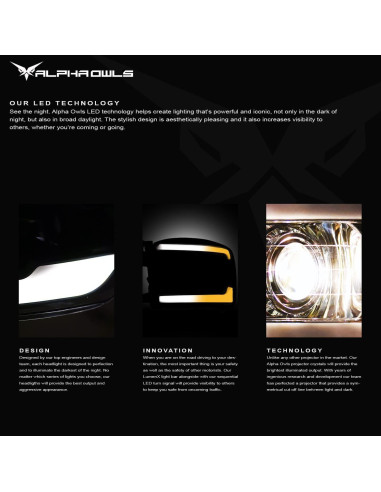 Faros LED Secuenciales Alpha Owls 8712085 para Dodge Ram 1500/2500/3500