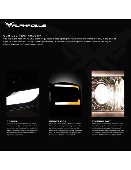 Faros LED Secuenciales Alpha Owls 8712085 para Dodge Ram 1500/2500/3500