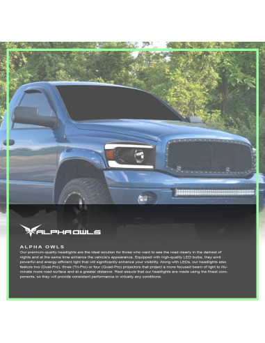 Faros LED Secuenciales Alpha Owls 8712085 para Dodge Ram 1500/2500/3500