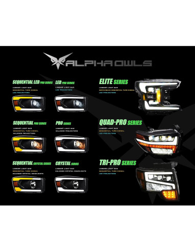 Faros LED Secuenciales Alpha Owls 8712085 para Dodge Ram 1500/2500/3500