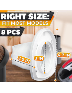 8 Filtros Repuestos Black and Decker VF110 Lavables 2