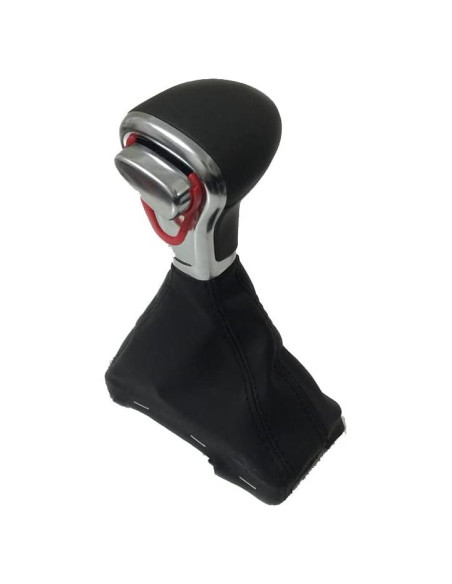 Cubierta de cuero para pomo de cambio Audi A3 A4 A5 A6 Q5 - Negro