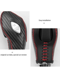 Cubierta de palanca de cambios de cuero LDYFC para Ford 2