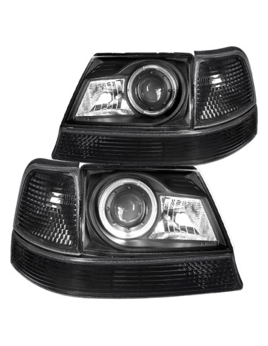 Faros Proyector Halo SPEC-D TUNING Negros para Ford Ranger 98-00