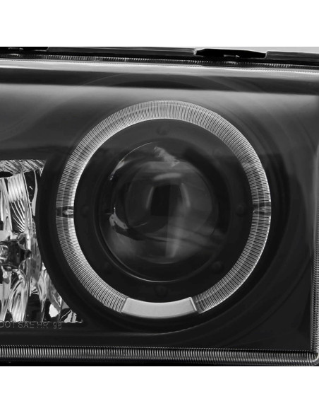 Faros Proyector Halo SPEC-D TUNING Negros para Ford Ranger 98-00