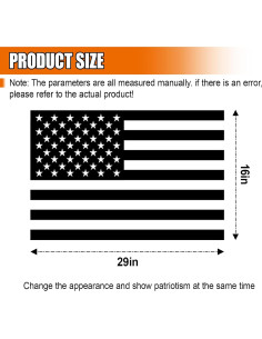 Calcomanía de Ventana Bandera Americana GAOLAOSY 73.66x40.64cm 2