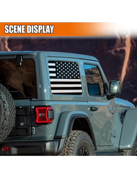 Calcomanía de Ventana Bandera Americana GAOLAOSY 73.66x40.64cm