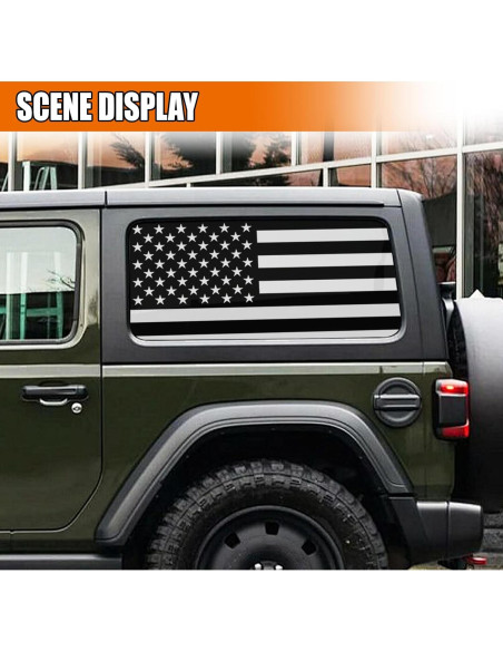 Calcomanía de Ventana Bandera Americana GAOLAOSY 73.66x40.64cm