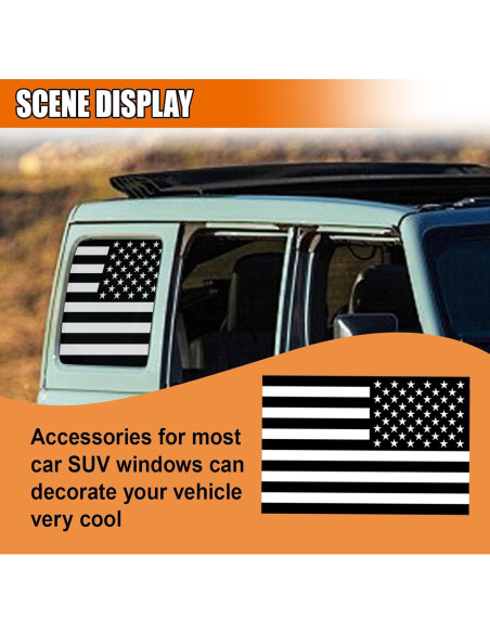 Calcomanía de Ventana Bandera Americana GAOLAOSY 73.66x40.64cm