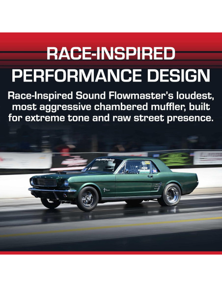 Silenciador Flowmaster Super 10 - 3" Entrada y Salida Central - Acero Inoxidable