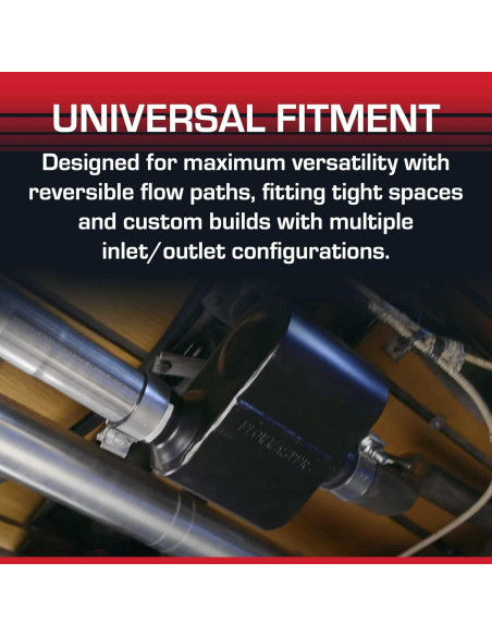 Silenciador Flowmaster Super 10 - 3" Entrada y Salida Central - Acero Inoxidable