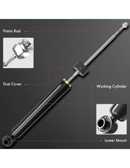 Amortiguadores Traseros A-Premium para Audi A4 2009-2012, Juego de 2