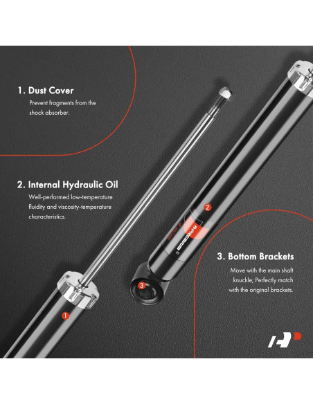 Amortiguadores Traseros A-Premium para Audi A4 2009-2012, Juego de 2