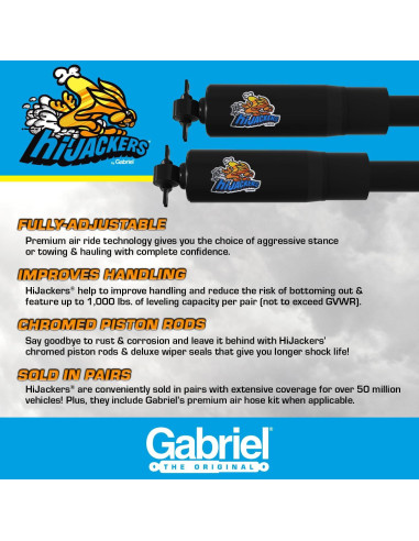 Amortiguadores de Aire Ajustables Gabriel HiJackers 49223 RWD