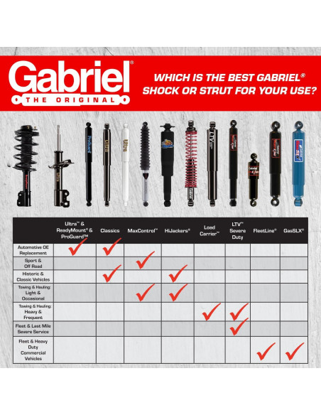 Amortiguadores de Aire Ajustables Gabriel HiJackers 49223 RWD