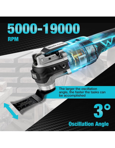 Multiherramienta Oscilante Inalámbrica DURATECH 20V 24 Acc.