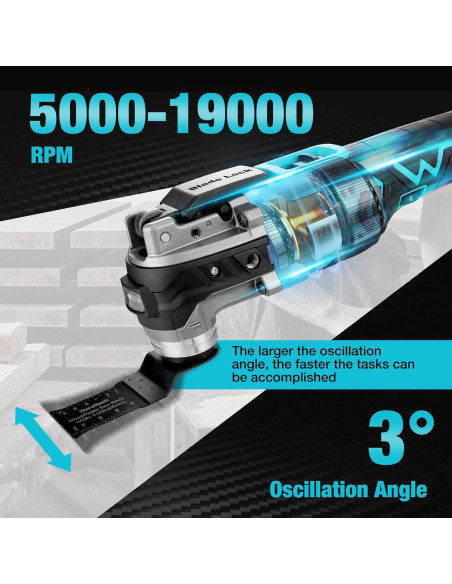 Multiherramienta Oscilante Inalámbrica DURATECH 20V 24 Acc.