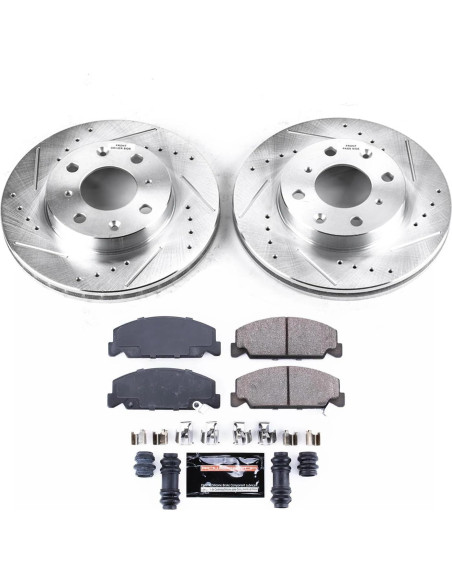 Frenos de fibra de carbono Power Stop K699 con rotores perforados