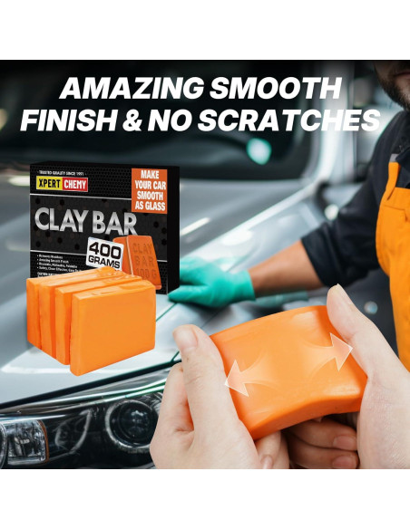 Barra de Arcilla para Automóviles XPERTCHEMY 400g Kit Limpieza