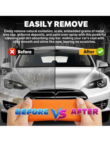 Barra de Arcilla para Automóviles XPERTCHEMY 400g Kit Limpieza