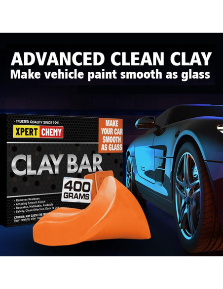 Barra de Arcilla para Automóviles XPERTCHEMY 400g Kit Limpieza