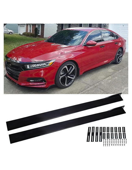 Faldones Laterales Universales DREAMOTOR 78.7" Negro para Auto